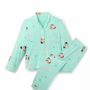 Santa Mickey and Minnie Mouse Holiday Sleep Set for Women -Size L